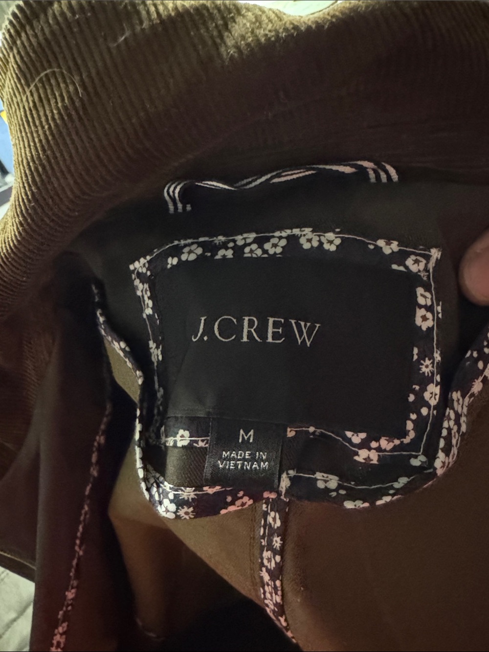 J. Crew Brown Utility Jacket with Corduroy Collar - Picture 6 of 6